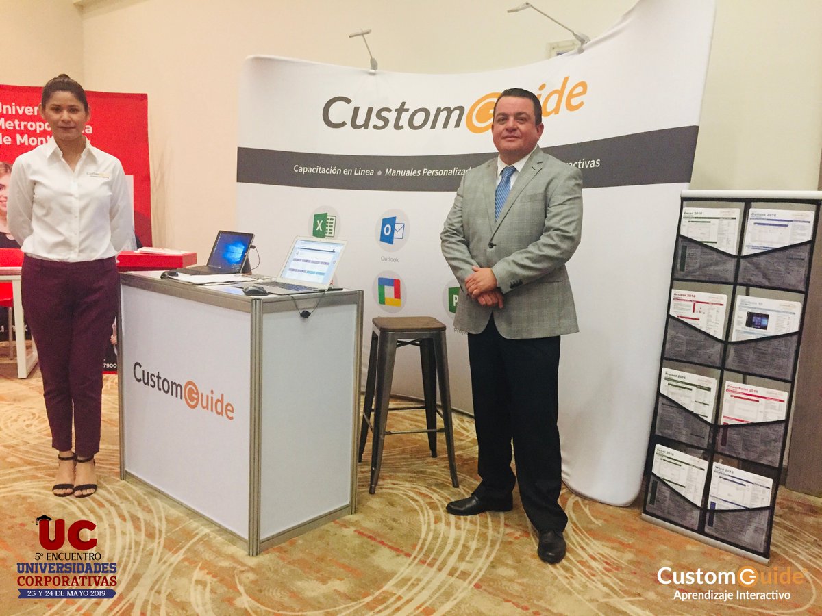 CustomGuideES's tweet photo. 📣 ¡Ya estamos listos en el 5º Encuentro Universidades Corporativas!

Nuestros cursos de capacitación en #Microsoft Office son interactivos, ven por una muestra de nuestro catálogo: Excel, Word, Outlook, Powerpoint, Project y más! 

#UniversidadesCorporativas #UC #CustomGuide https://t.co/EUnGR6gGrq
