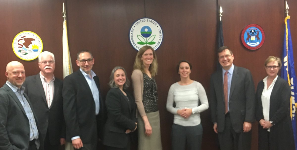 Great discussion yesterday with <a href="/EPA/">U.S. EPA</a> Principal Deputy Assistant Admin, 
Office of Water, Anna Wildeman &amp; Illinois Nutrient Trading Initiative representatives from <a href="/MWRDGC/">MWRD</a>, #Newtrient, <a href="/Nature_IL/">TNC in Illinois</a> , <a href="/Openlands/">Openlands</a> &amp; <a href="/UChicagoLaw/">UChicago Law School</a> to discuss water quality trading opportunities in IL.