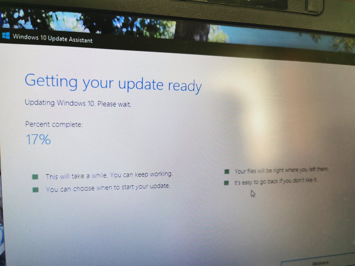 balanionut's tweet image. Just started the Windows 10 May 2019 Update manual install on one of my laptops. Everything good so far #Windows10 #Windows10May2019Update #windowsinsider
