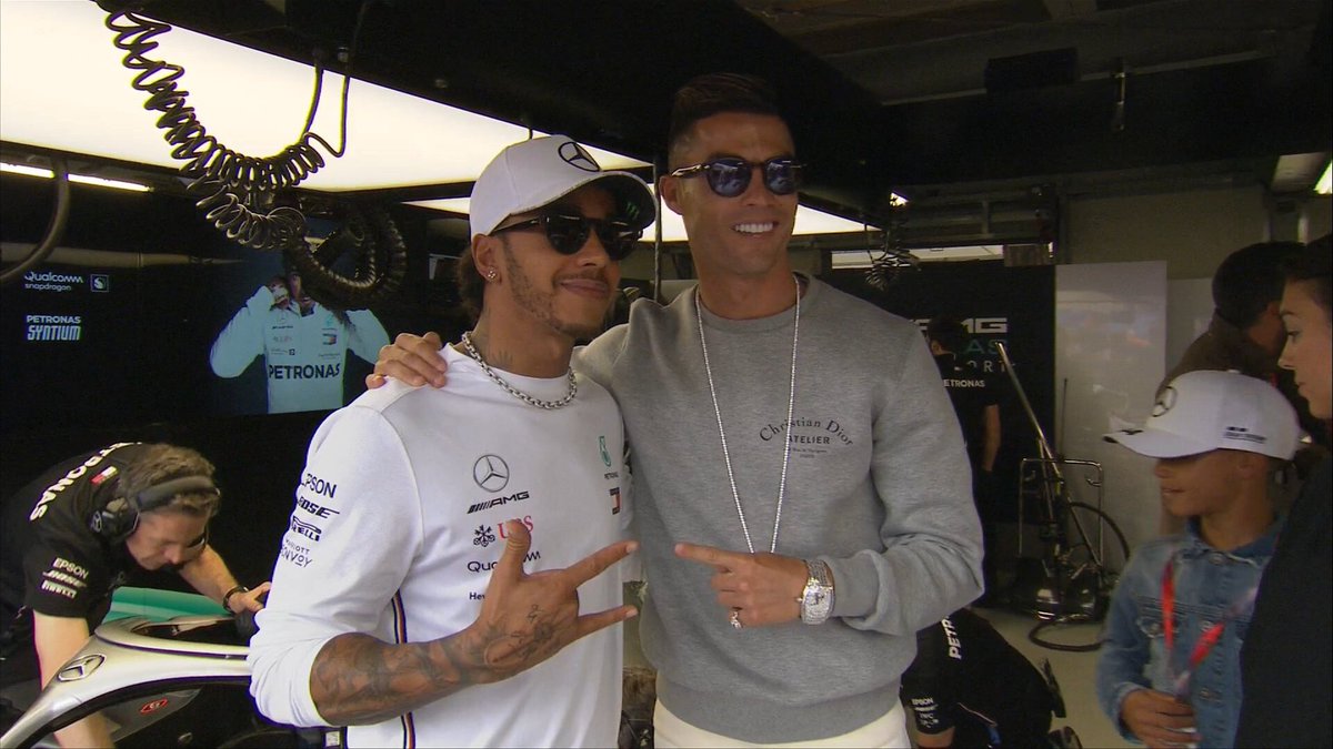 CR7_inside's tweet photo. Hamilton X CR7 🤜🤛 https://t.co/9iLzFe8ocK