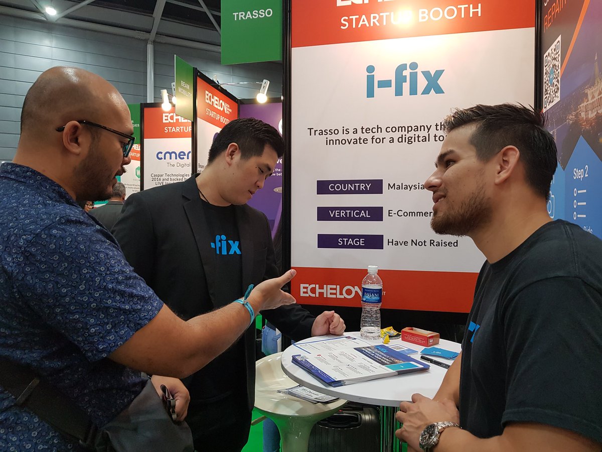 sharke12's tweet photo. It was a quite of busy day at the #Echelon2019 Tech Summit at Singapore Expo today. 

Drop by our #booth43 and meet a few members from our @ifixio team.

#techsummit #ECHELON2019 #e27 #event #conferences https://t.co/E8thXysNeq