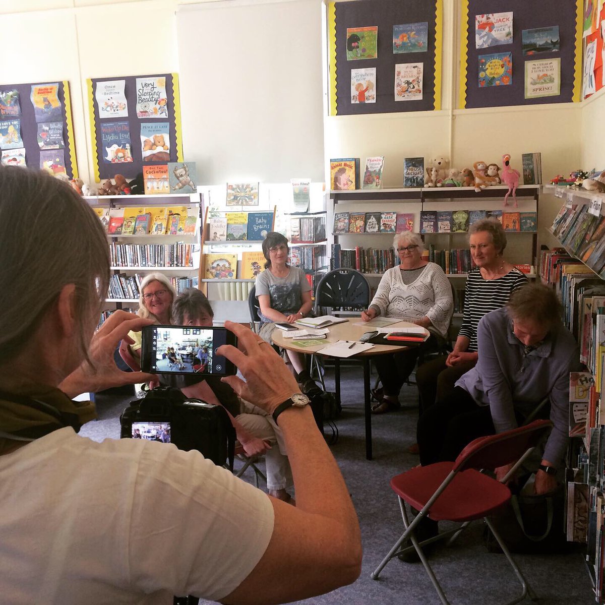 IW_CEP's tweet photo. Busy day in Totland &amp; Freshwater today with artist @Juliedmyers visiting the local archive and the parish council @TotlandClerk We’re all excited for our community event on 22 June. Watch this space... https://t.co/hQKqHnGBec