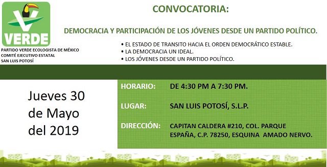 PartidoVerdeSLP's tweet photo. https://t.co/mBe22N9muQ