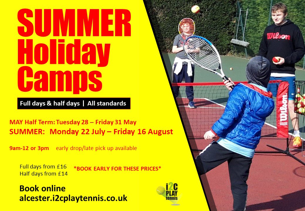 alcestertennis's tweet photo. TENNIS CAMP next wk @alcestertennis Grab a discount BOOK NOW https://t.co/Bg9kc7ZKvw
@AlcesterNews @AlcesterTown @AlcesterChron @Alcesteralauna @AlcBidForum @HeraldNewspaper
@CoughtonPrimary @AlcesterStNics @wcc_schools @stmarysstudley @dunnington_sch @wilmcoteschool @TGPAHaselor https://t.co/YoJR5aTq4B