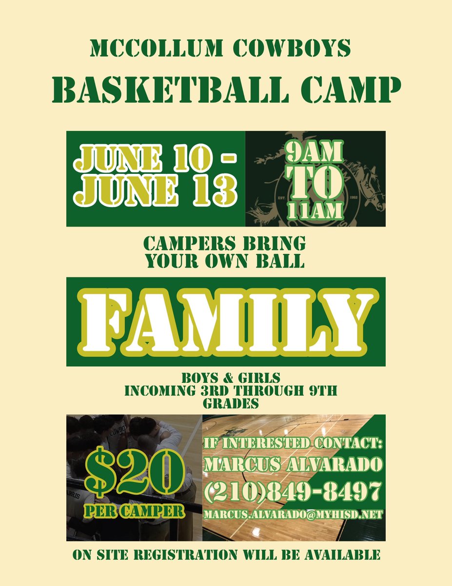 HarlandaleISD's tweet photo. #CheckItCheckIt
#BasketballCamp
#McCollumCowboys https://t.co/gE4sjbOQWC