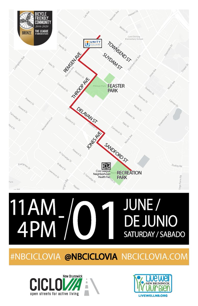 NBCiclovia's tweet photo. In just 9 days, the streets will be open again. Get ready to come out and have some fun! #nbciclovia #openstreets #getactive #NewBrunswick https://t.co/MXWXG8SML7