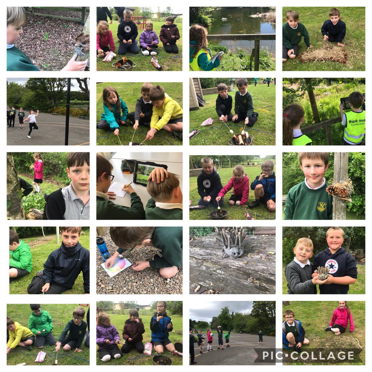 newport_primary's tweet photo. Celebrating Outdoor Learning Day with Primary 4. #outdoorcooking #basketballskills #recordingimages #creativity #naturalconnections #personalchoice #resilience #andygoldsworthy #claycreatures #scavengerhunt #sketching #pondlife https://t.co/XvajRh3IGT