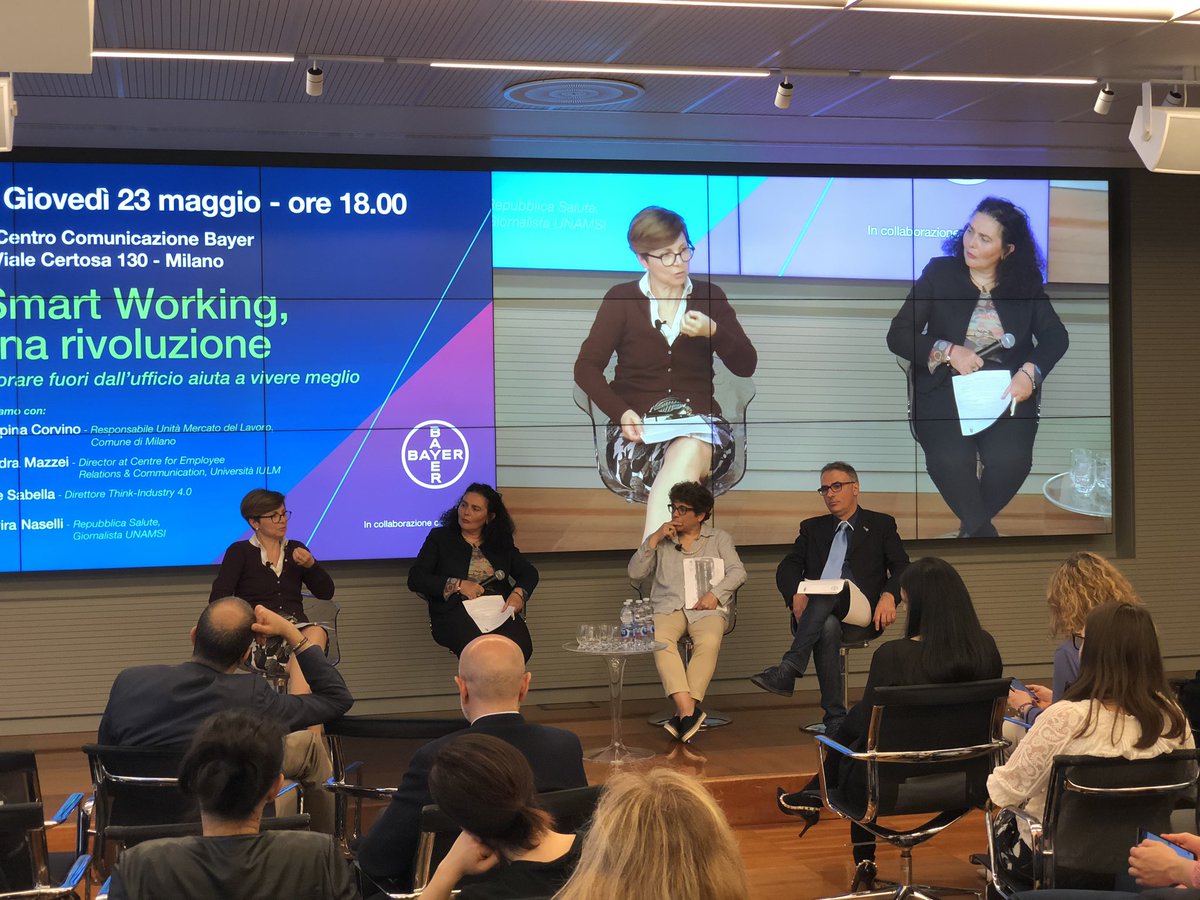 soc_rep's tweet photo. Oltre ai vantaggi già citati, Alessandra Mazzei aggiunge le minori distrazioni, il risparmio di tempo evitando anche viaggi lunghi e scomodi e la conseguente riduzione delle tensioni #ConosciamociMeglio https://t.co/UkpY2pMUoU