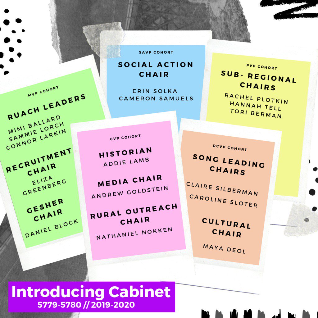 Introducing TOR's 5779-5780 Cabinet! Mazel Tov to all! We are so excited for the great year ahead!