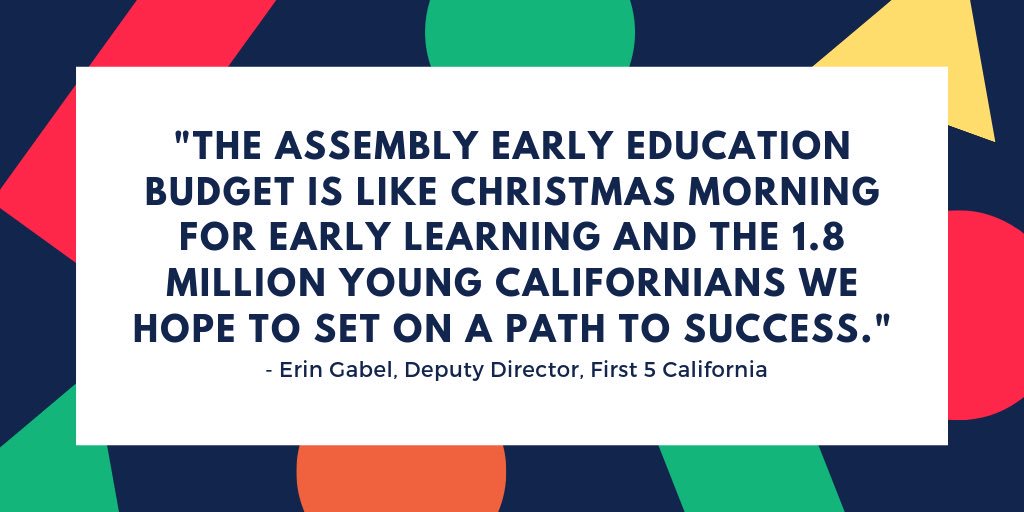 CA Assembly Democrats (@assemblydems) on Twitter photo @Rendon63rd Erin Gabel of <a href="/First5CA/">First 5 California</a> gives a 👍 to the Assembly’s #EarlyEd budget:
“The Assembly early education #CABudget package is like Christmas morning for early learning!” 🎄🎄🎄 @Rendon63rd Erin Gabel of <a href="/First5CA/">First 5 California</a> gives a 👍 to the Assembly’s #EarlyEd budget:
“The Assembly early education #CABudget package is like Christmas morning for early learning!” 🎄🎄🎄