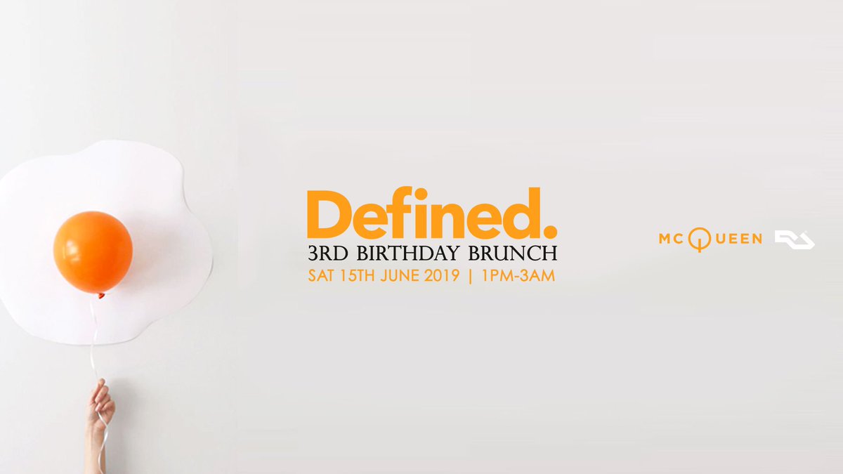 Join us in just under 4weeks for our brunch into night special as we celebrate our 3rd birthday at the newly refurbished McQueen Saturday 15th June!

Tickets: residentadvisor.net/events/1269868#