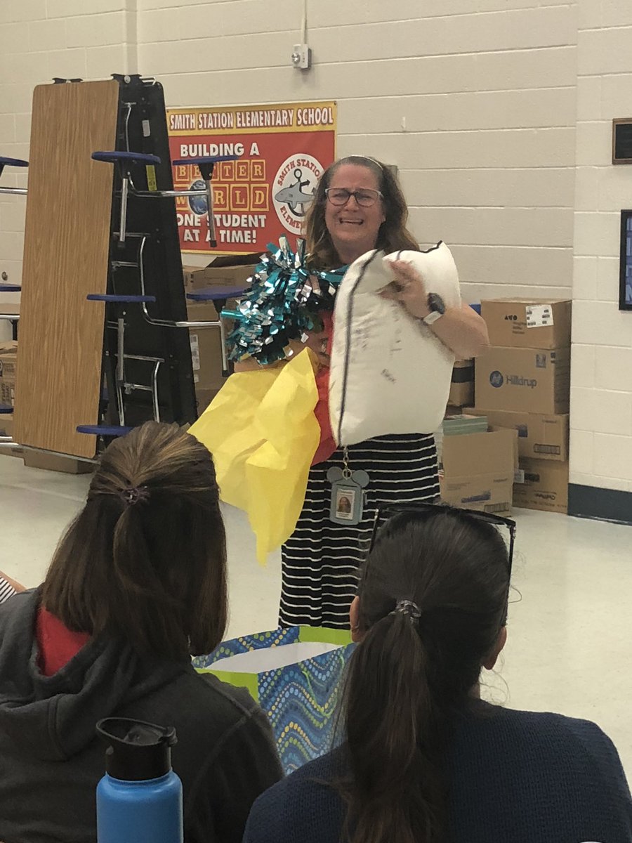 smith_station's tweet photo. We all ❤️ and will miss Ms Sowers. Harrison Road is lucky to be getting you! #ssesSharks #onceasharkalwaysashark @HRES_ITRT https://t.co/chfl19p25g