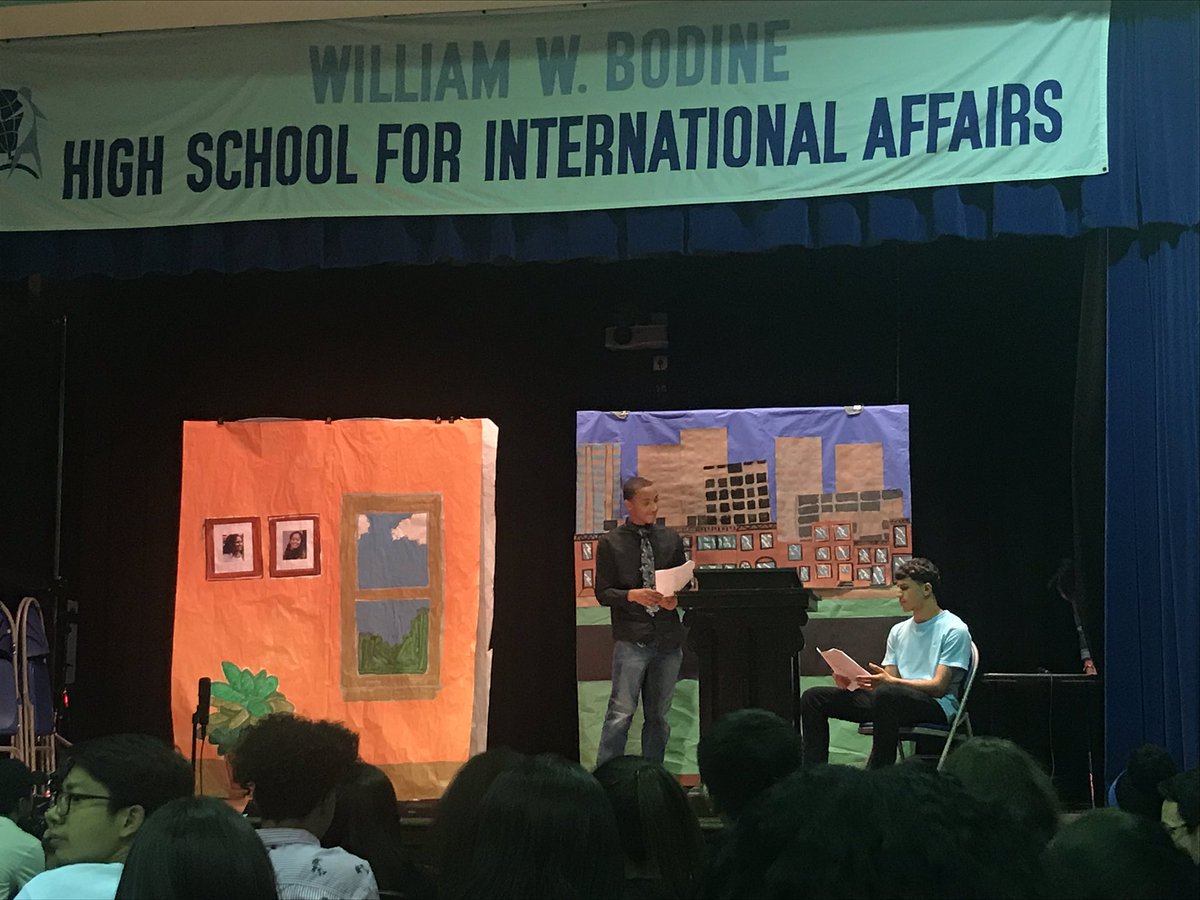 ByDenisDevine's tweet image. Powerful student messages on race &amp;amp; gun violence @BodineHS @PCCYarts-funded short plays. #picassoProject @PCCYteam @PHLschools #phled