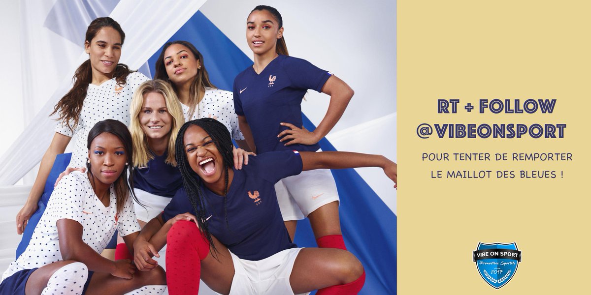 vibeonsport's tweet photo. #CONCOURS 🎁 

RT + Follow @vibeonsport pour remporter le maillot de l'@equipedefrance féminine avant le début de la #FIFAWWC ! 

🎲 Tirage au sort le 30 MAI !
 #FiersdetreBleues 🇫🇷 https://t.co/rr86PoxzPk