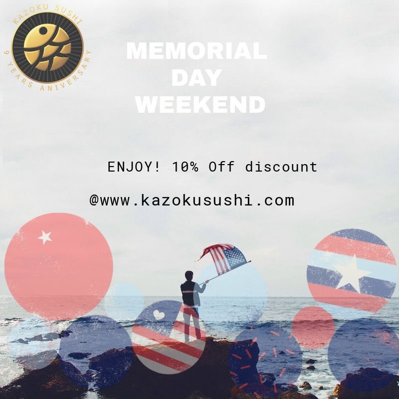 Welcome to Kazoku sushi Hollywood new and improved website and Enjoy 10% off discount on minimum order of $20 at kazokusushi.com