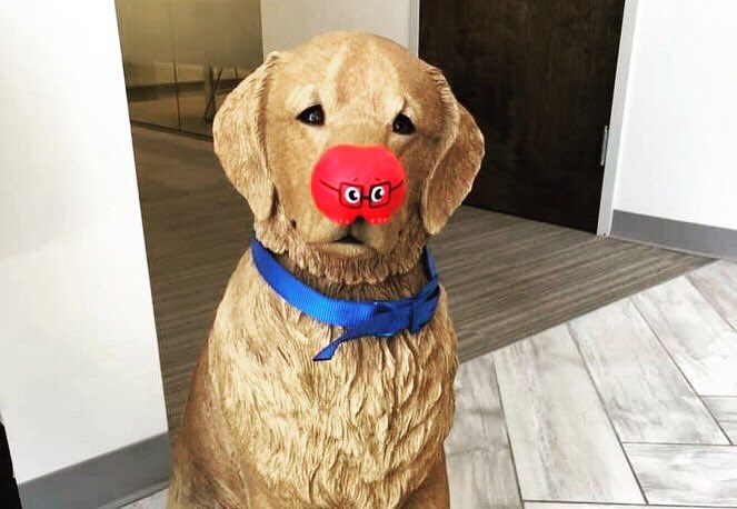 CBVLife's tweet photo. Compassion and kindness are pillars of #CBVLife. Many of our agents are participating in #RedNoseDay today to help end childhood poverty - our crew at Town Center is particularly excited to go red! https://t.co/Jwi73RzpDB