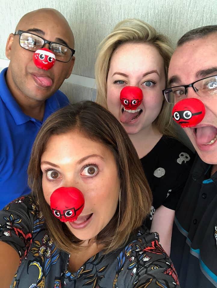 CBVLife's tweet photo. Compassion and kindness are pillars of #CBVLife. Many of our agents are participating in #RedNoseDay today to help end childhood poverty - our crew at Town Center is particularly excited to go red! https://t.co/Jwi73RzpDB
