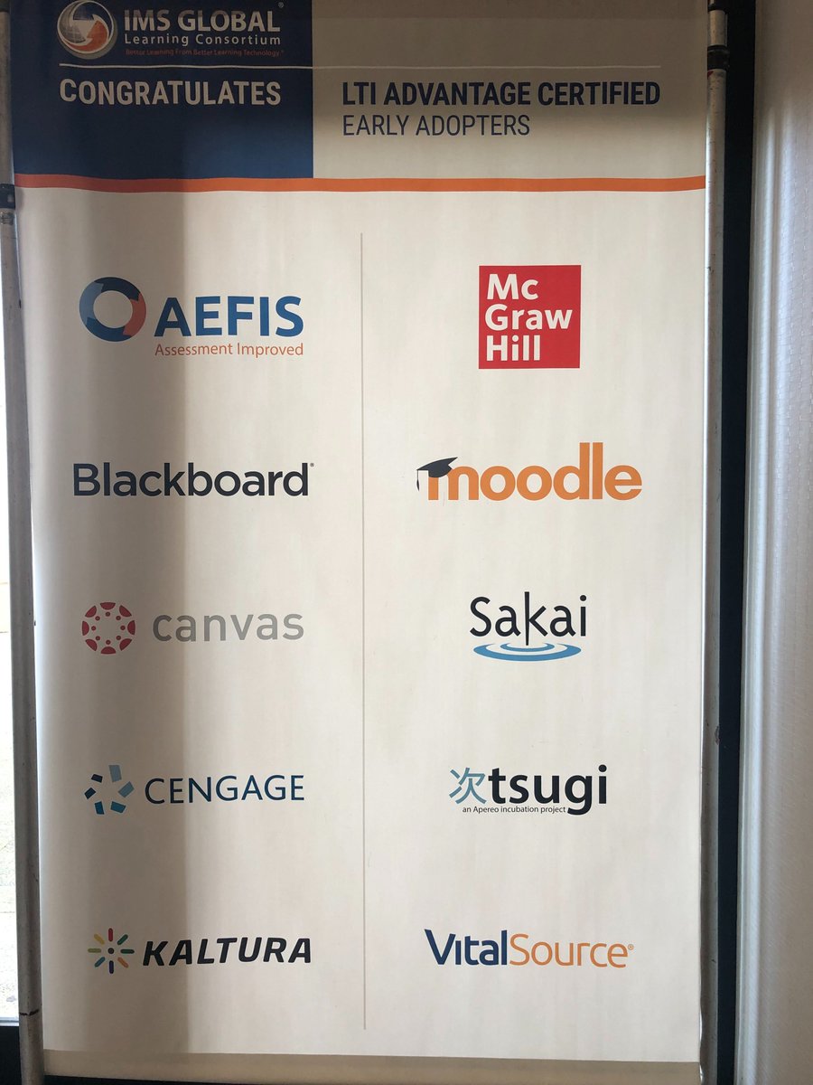 Great to see the VitalSource name along with this impressive list of early adopters of LTI Advantage at #LILI2019 <a href="/LearningImpact/">1EdTech</a>