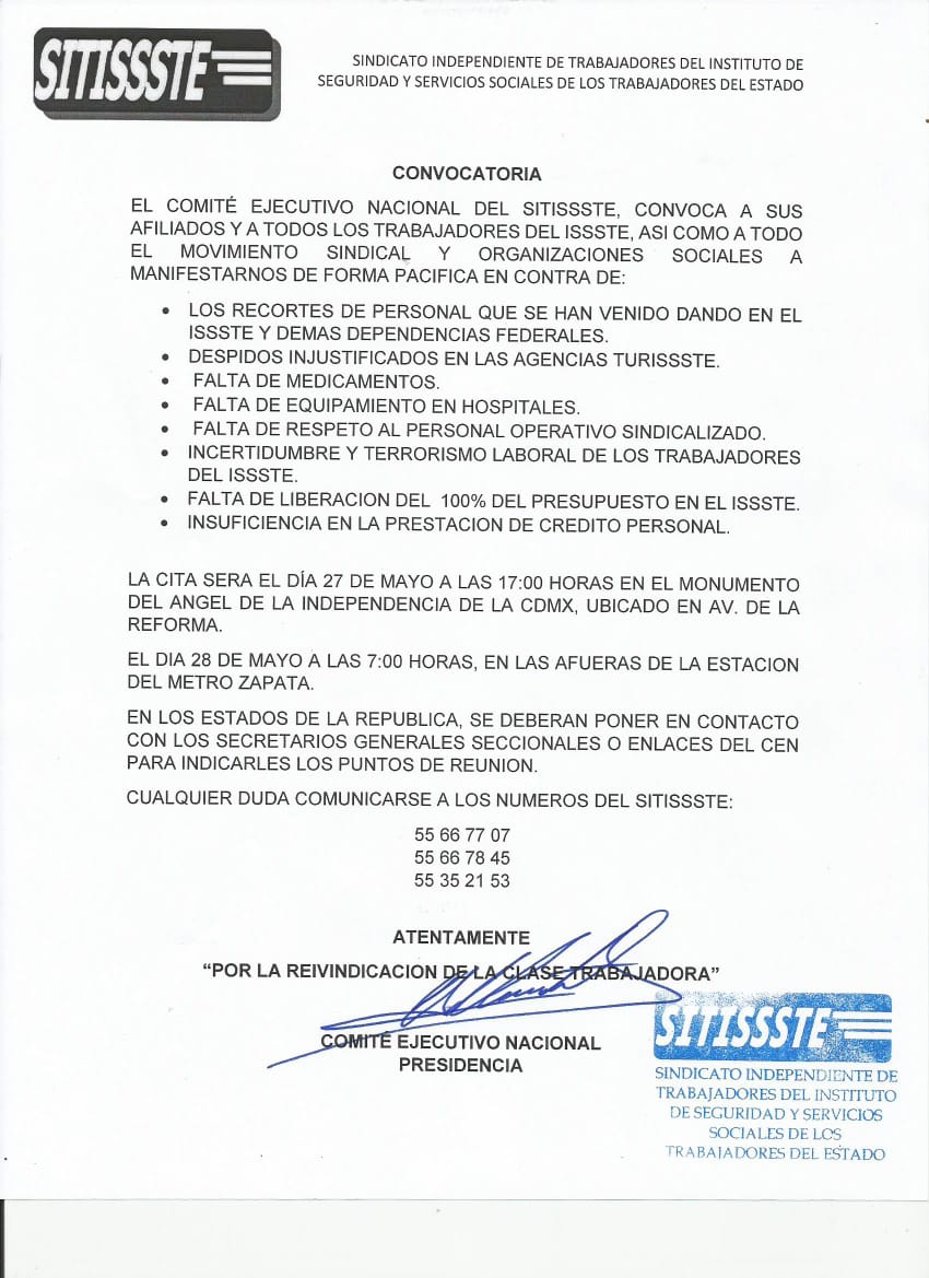 Unamos fuerzas para hacer respetar nuestros derechos!