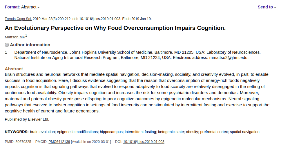 ExposomeHealth's tweet photo. Adopt #TRE (time restricted eating) or intermittent fasting (#IF) following the #circadiancode ! @SatchinPanda
The more we eat, the dumber we get? - "An #Evolutionary Perspective on Why #Food Overconsumption Impairs #Cognition"
https://t.co/pi0f2s0mig https://t.co/drjzEGiT5F