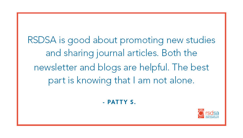 RSDSA's tweet photo. We love hearing feedback like this from our #CRPS Warriors! https://t.co/xEb08VlPTh