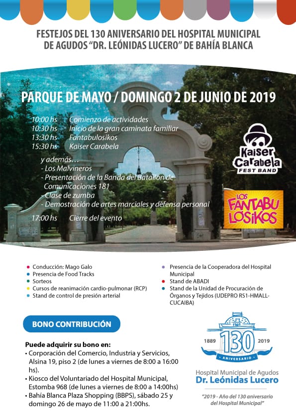 stmbb's tweet photo. Festejo 130 aniversario HMALL - Domingo 2 Junio 🏥   @stmbb @Aguero_M_A https://t.co/SqoHqRz5Rg