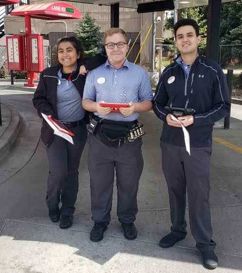 CFA_Flagstaff's tweet photo. Our team is out at the Drive-thru with smiles on, ready to serve you! 💁‍♀️💁‍♂️ Come see us and make it an amazing day! https://t.co/eQ3aD6bbR8