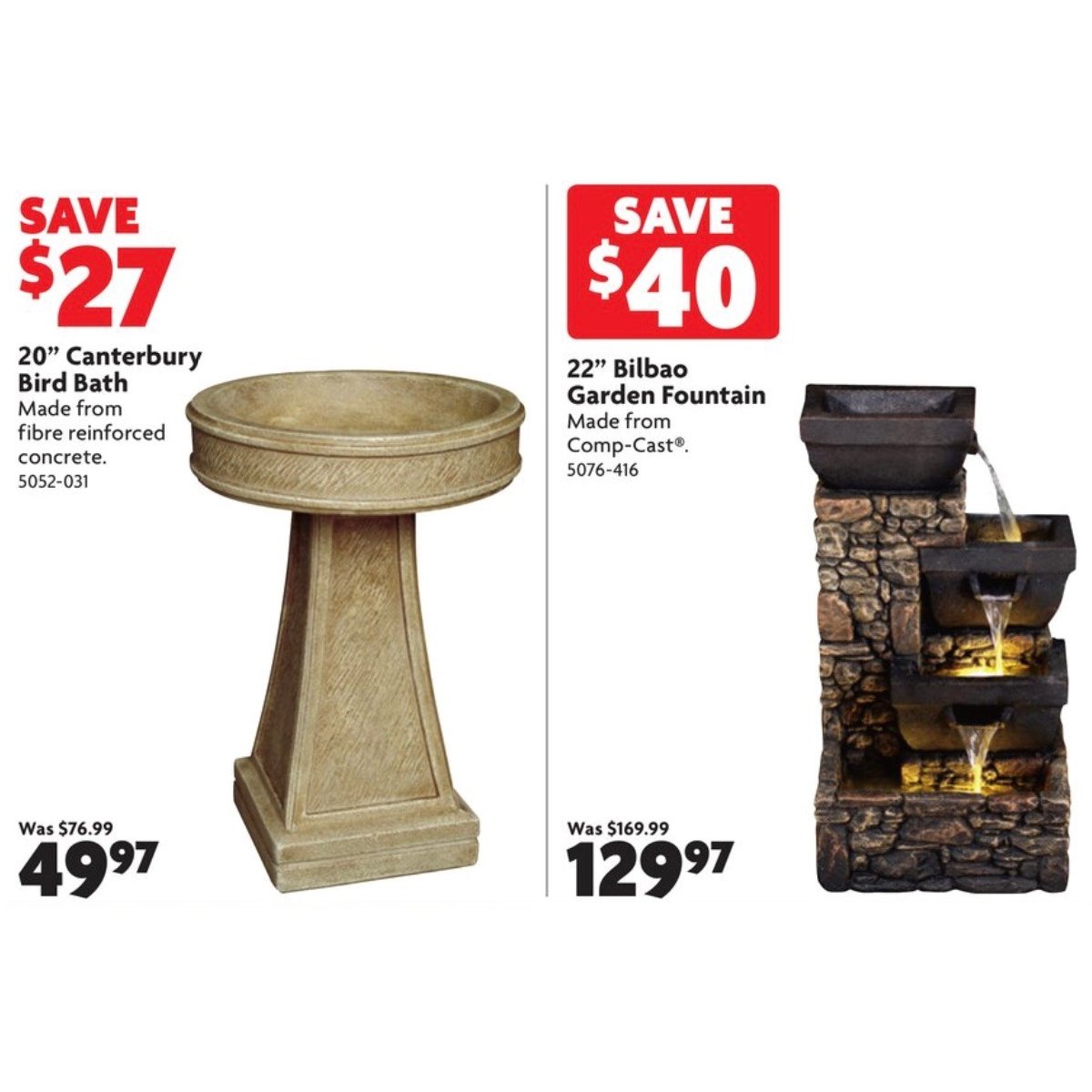 angelodecor's tweet photo. BIG savings on select Angelo Décor items at a Home Hardware dealer near you. See local flyer for full details, now through May 29. #springdeals #homehardware #bigsavings #gardendecor #birdbaths #fountains #angelodecor https://t.co/r14JPVwU1Q