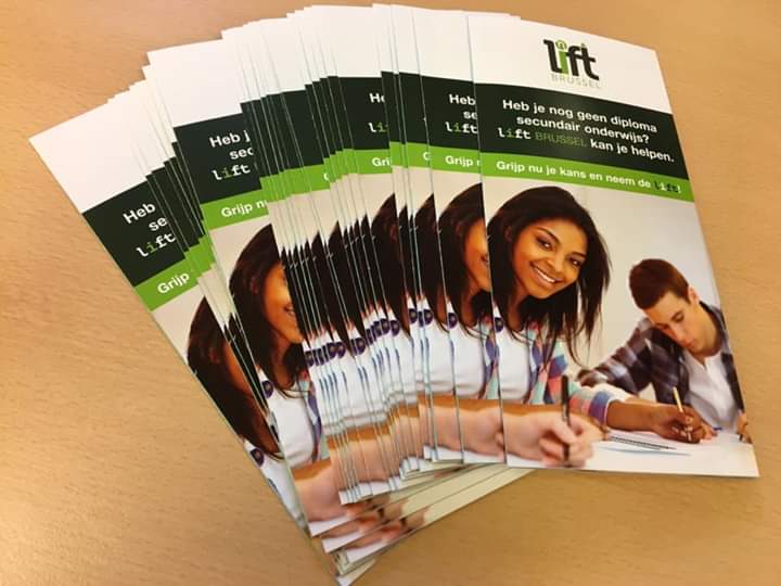 OCBrussel's tweet photo. Voorstelling LIFT BRUSSEL... Heb je nog geen diploma secundair onderwijs maar wil je dat wel graag? Was naar school gaan niet jouw ding? LIFT BRUSSEL kan helpen (project CVO Lethas met steun VGC en in samenwerking met oa OCB, Abrusco...).  Meer info: https://t.co/TxYraVSmlQ https://t.co/TxlSpYSrl2