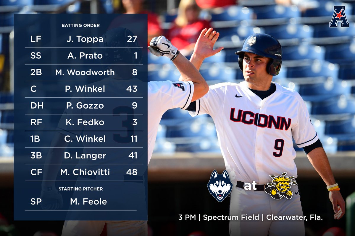 UConnBSB's tweet photo. #UConn Starting Lineup vs. Wichita State

Watch: https://t.co/tGQJSlkIBq
Audio: 91.7 FM WHUS / https://t.co/S5eLiaefpQ
97.9 ESPN Hartford/ https://t.co/4rUQi3lZ4H
Stats: https://t.co/e2FwNm9tqV https://t.co/MPAoRXY61M