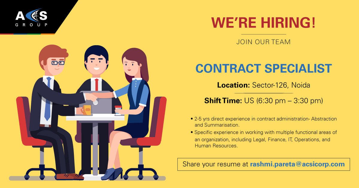 We are hiring a Contract Specialist!

Check the details below: