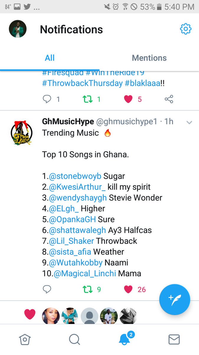 Wutahkobby's tweet photo. #NaaMe trending at No.9 on @ghmusichype1 💯✔🔥🔥🔥 https://t.co/2J03Qq75Fv