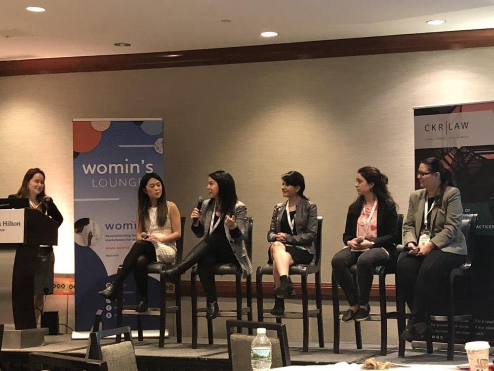 VelocityMkts's tweet photo. Last week on the “Womin’s Lounge” stage at #Consensus2019, Lindsay Danas Cohen, COO at @VelocityMkts discussed the intricacies surrounding compliance in #blockchain. Megan Penick, Partner in CKR’s NY office moderated the expert panel of female leaders in the emerging tech space. https://t.co/fSs5YoPfYy