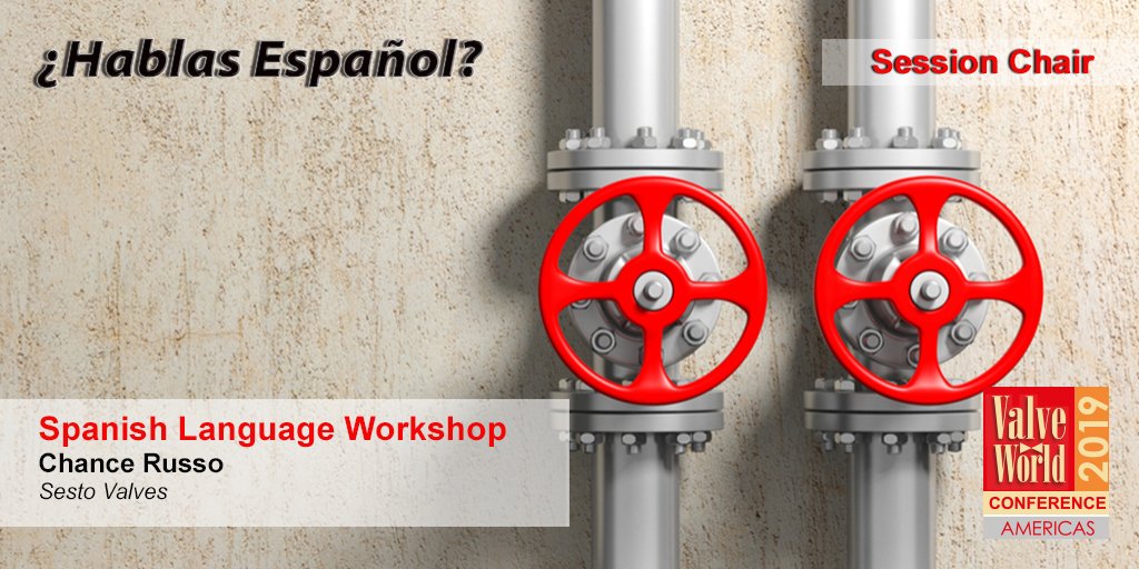 ValveWorldAM's tweet image. This year at the Valve World Americas Conference in #Houston, Sesto Valves’ Chance Russo is hosting a 2-day workshop on June 19th & 20th featuring some of the best content from #VWAM2019, presented & discussed in #Spanish.
bit.ly/2XbL3Nf
#VWAM #FugitiveEmissions #Valves