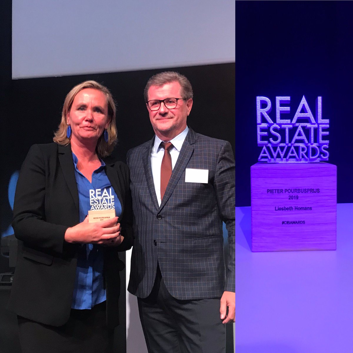 LiesbethHomans's tweet photo. Ik mocht zonet de Real Estate Award voor meest verdienstelijke politicus in ontvangst nemen omwille van de realisatie van het Vlaams huurdecreet. Trots en dankbaar voor deze erkenning. @CIBVlaanderen https://t.co/h21vuwirQv