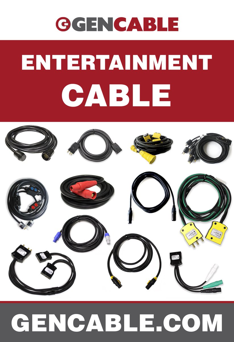 gencabledotcom's tweet photo. When you buy power cable, you want to know it's able to withstand your industry. We get it. Entertainment and Industrial industries are our expertise: https://t.co/6tAwFhqbUg Don't buy less than the best! Choose https://t.co/4q0ZyhOBqt for all your #powercable &amp; connector needs! https://t.co/JcilNHq8fN