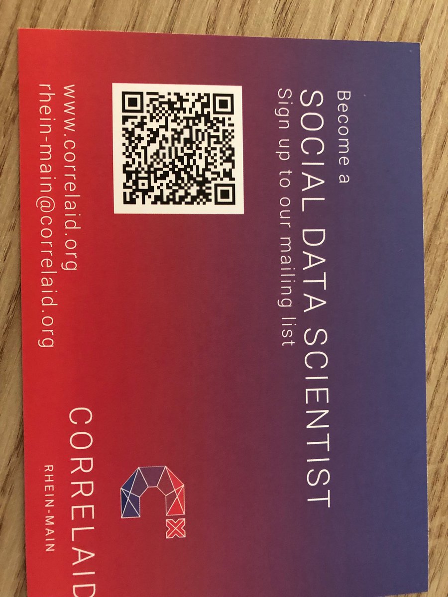 lakhotia_anita's tweet photo. Join #correlaid and become a social #DataScientist #FfmDataScience https://t.co/xpKcyhXrcd