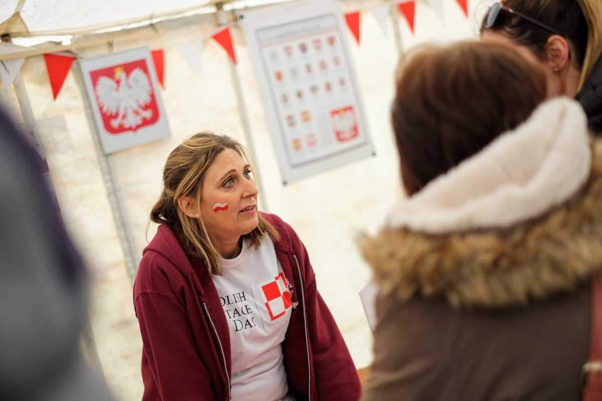 PhdSheffield's tweet photo. We are so glad that our exhibition at the #PLHeritageDay in Sheffield has received so much attention. It turns out Polish contribution to world science and culture is still vastly underestimated. #phdsheffield #SheffEvents #PolesinUK  #heritage  #lovepoland  #culture #lovehistory https://t.co/Zd47J6U7eV
