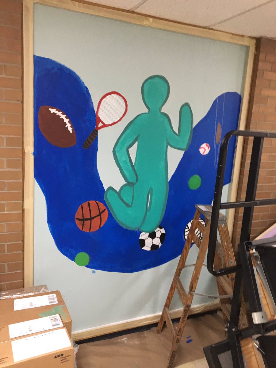 AMoreyEGR's tweet photo. Further mural progress.  Starting to really come together. https://t.co/zEogYGVcbC