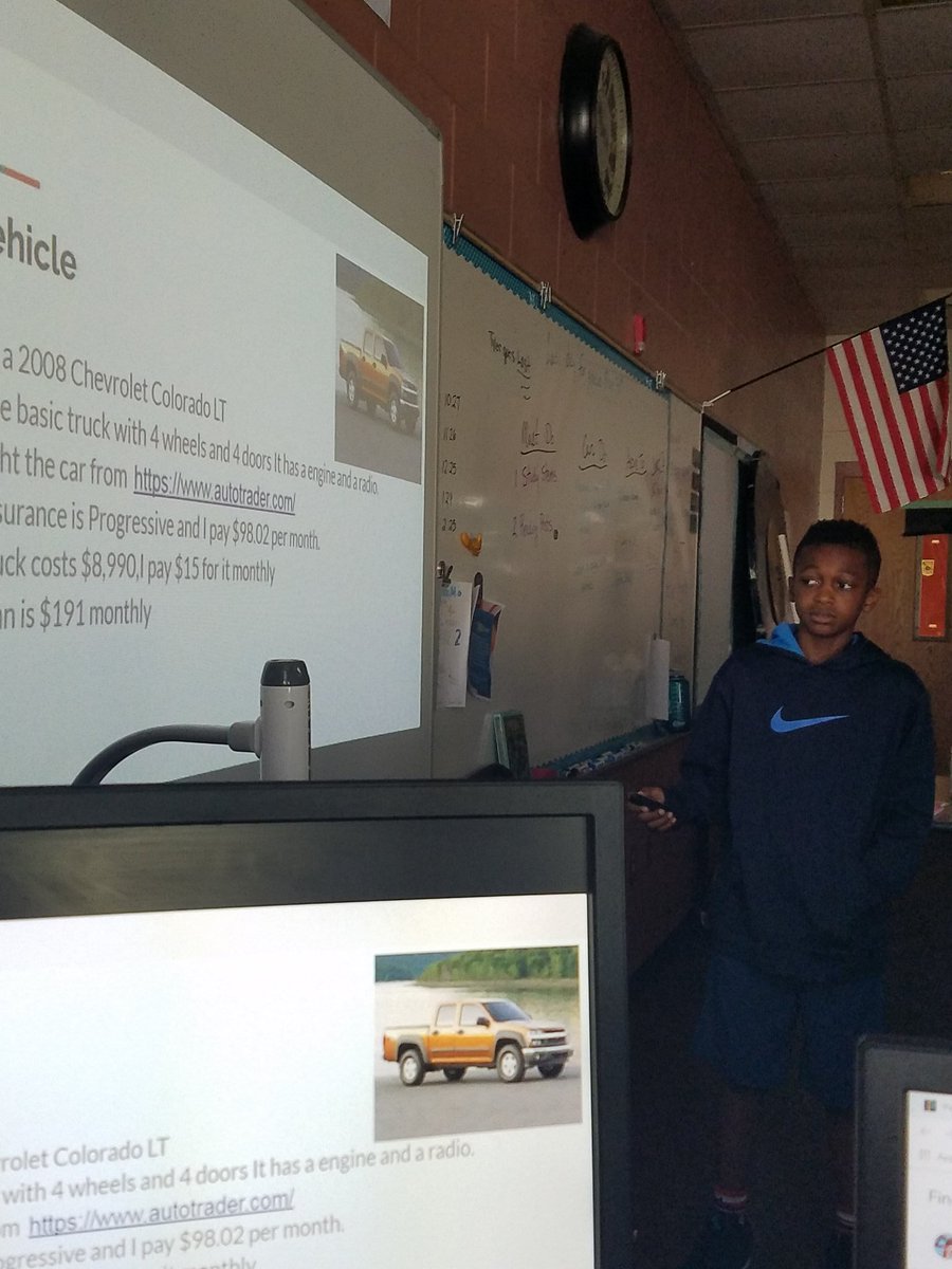 joywalker99's tweet photo. Mortgages, taxes, cost of living and insurance. It's all part of #budgetbusters in 6th grade INC. Learned and presented on the "realities of $$" today. @INC_PB @MrGProbus @lawrenloud @KMMWaves https://t.co/p0pLyZLHoR