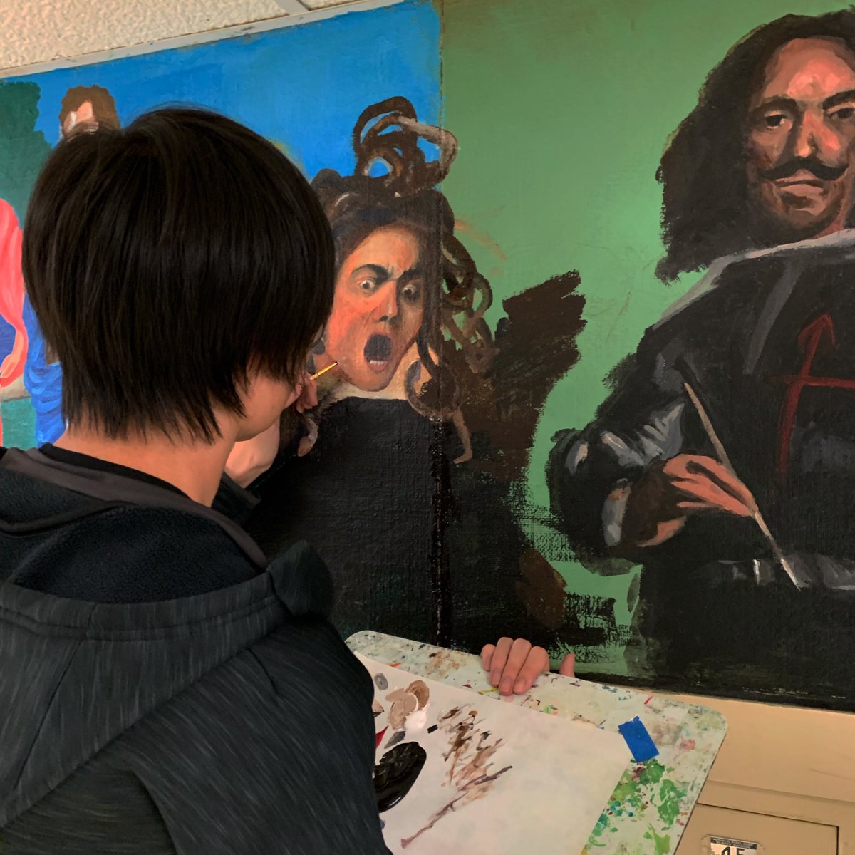 EBHSstudioart's tweet image. Art history mural in progress #EBHS #eastbrunswickpublicschools #artclass #njarts #studentatwork