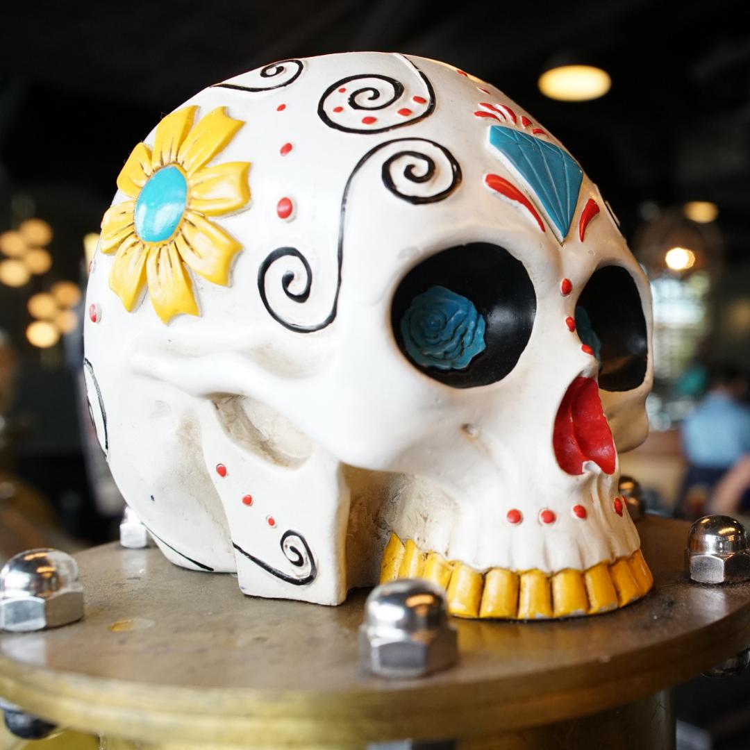 chicomalophx's tweet photo. Some take their drinks in a bottle, others in a glass but at #ChicoMaloPhx, we suggest a sugar skull. Stop by for one of our La Calavera* today! *serves 4 #DtPhx #EatLocal https://t.co/TXiv8YvYrI