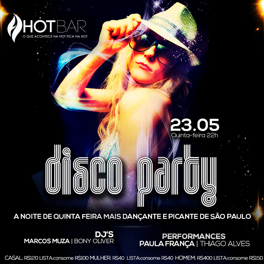 hotbarsp's tweet photo. Disco Party, tornando a sua noite de quinta mais caliente.
VIP para casais e mulheres entrando até 00:00 com nome na lista.
Para mais informações ou nomes para a lista, temos nosso whatsapp: 11 95039-9869
#hotbarsp #baladassp #vemprahot #discoparty https://t.co/LQ7AFIs7qg