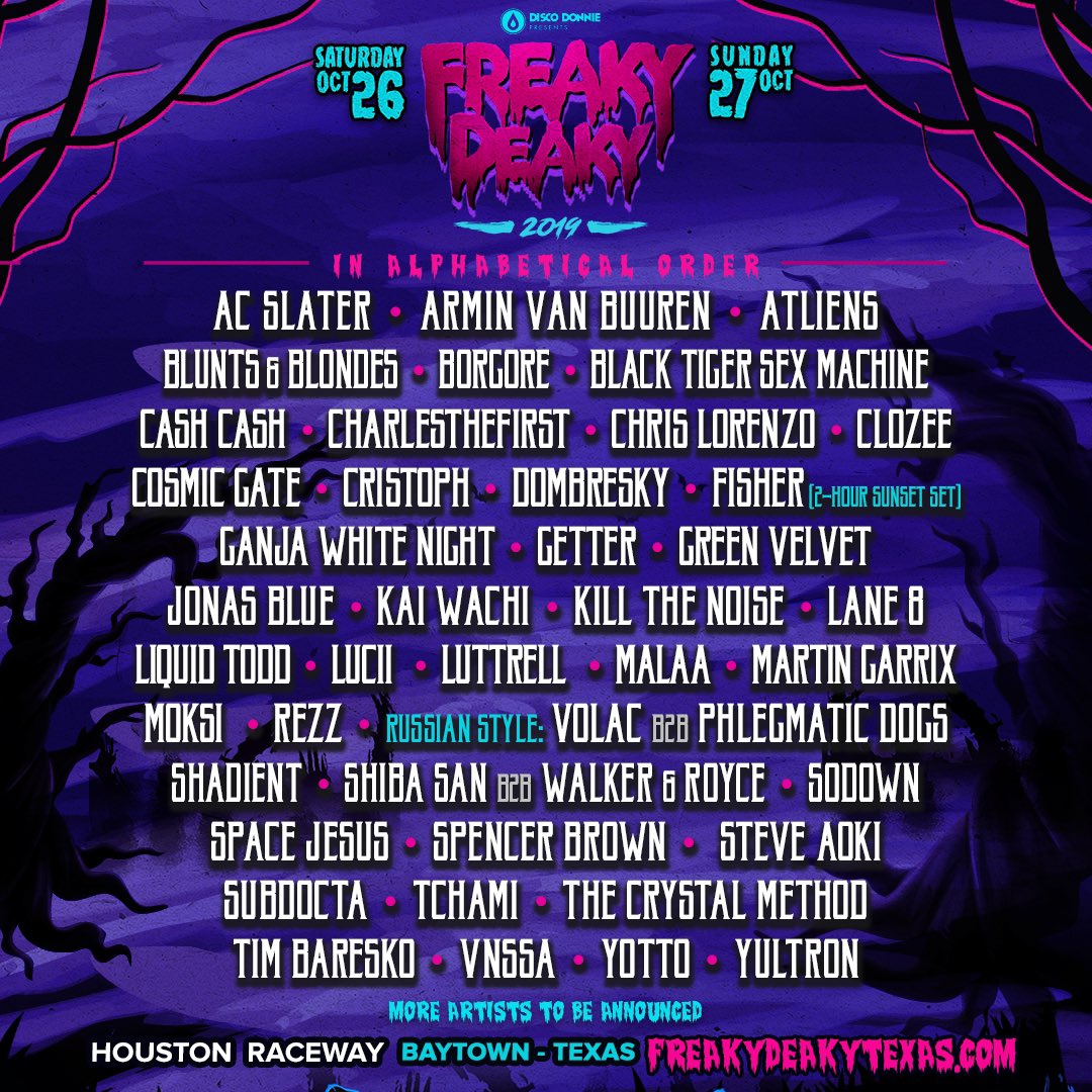 TexasEDMFamily's tweet photo. FAM‼️ RT for a chance to win 1 ticket to @getfreakydeaky‼️
•Must Follow
@RealDiscoDonnie
@DDPWorldwide
@TexasEDMFamily
•Ends 10.10
👻🎃👻🎃👻🎃👻🎃👻🎃👻🎃
Tickets 🎟🎟: https://t.co/I1Zi6fmPuQ https://t.co/5mZBlbjiu1