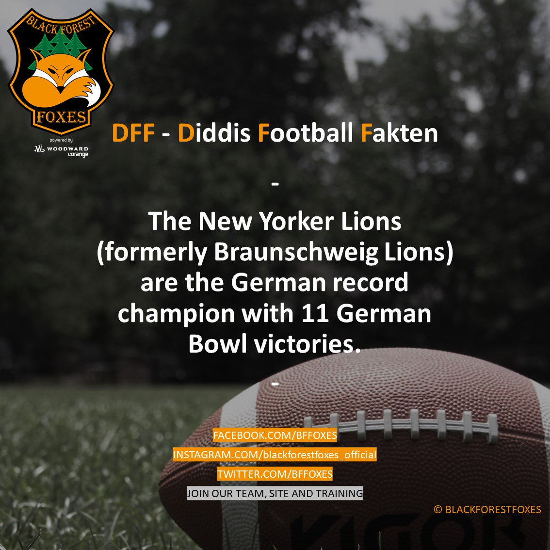 bffoxes's tweet photo. #dff #foxes #blackforestfoxes #woodward #lorange #BlackForestBrotherhood #rannfl #rannflsüchtig #nfl #gfl #eaglesherrenberg #offense #defense #footballalive #football #americanfootball #superbowl #nfldraft #footballseason #collegefootball #footballfakten #footballfacts https://t.co/mKkgyc5Q9t