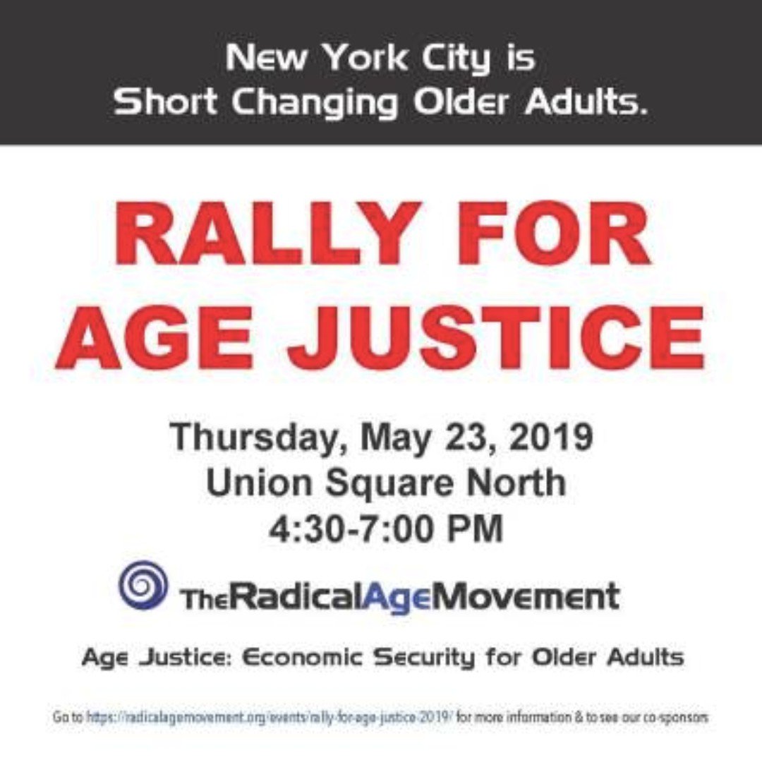 DOROTUSA's tweet photo. Today is the day!  Join us for the Rally for Age Justice with @RadicalAge  at Union Square North, 4:30 pm.

#DOROTUSA #OlderAmericansMonth #EngageatEveryAge https://t.co/J8g1pbgNl8
