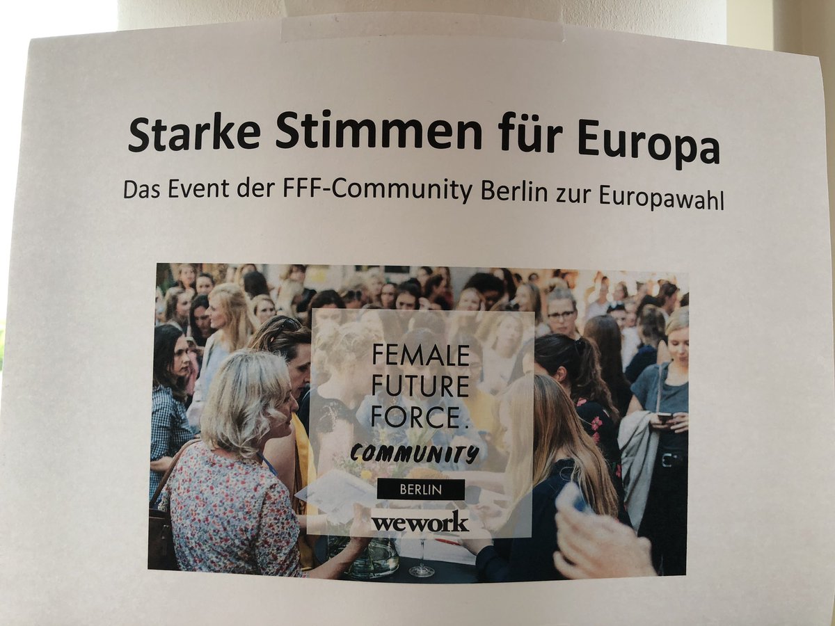 DunjaSchimmel's tweet photo. Starke Stimmen und starker Auftritt für Europa - @gabischoff, Vertreter*innen Bü90/Grünen, Die Linke, FDP, CDU, jung gegründeter Parteien, jungen Führungsfraaen im WeWork am Ku’damm. Fokus Gleichstellung. #EuropaistdieAntwort #VoteSPD #ASF @spdberlin @spdde @katarinabarley https://t.co/1T5oQMxOEI