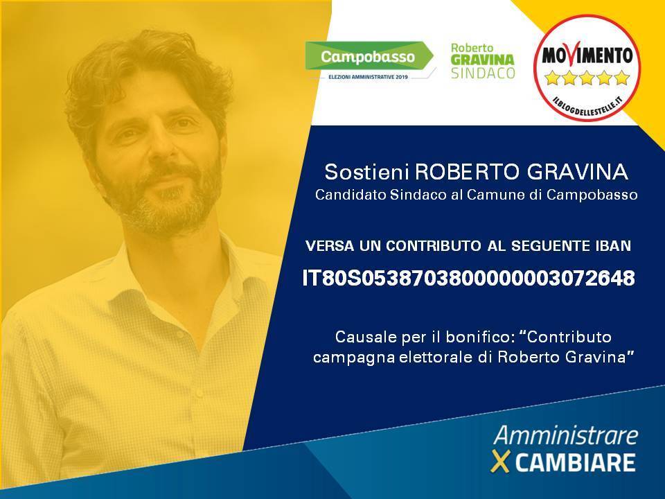 M5SCampobasso's tweet photo. Sostieni anche tu il MoVimento 5 Stelle https://t.co/p4IGiPhPZR https://t.co/SEmyZawWGx