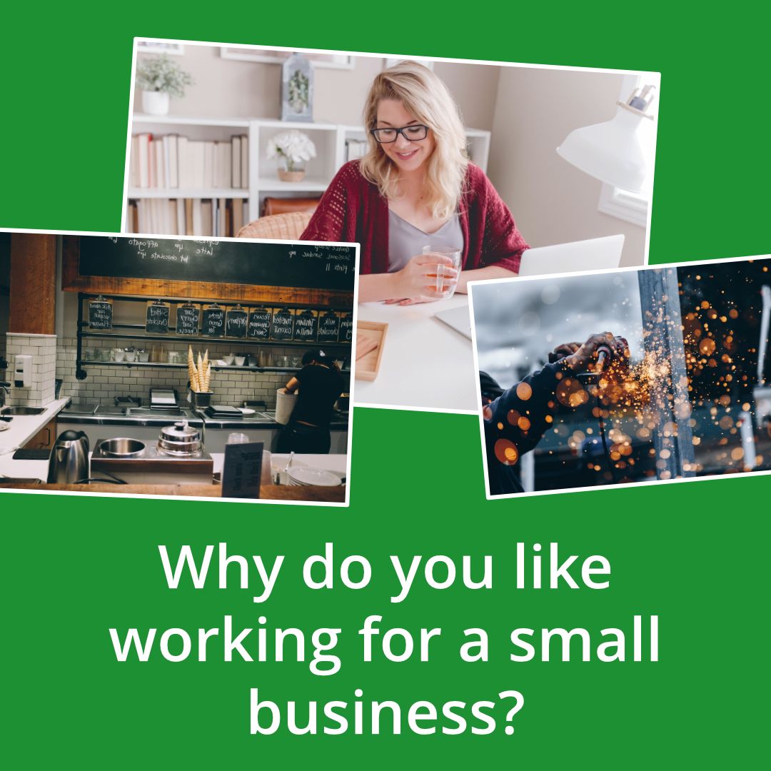 Growfio's tweet photo. Why do you like working for a small business? Is it because you like having access to the boss? Do you enjoy flexibility over a corporate job? Do you want to learn about running a business in order to open one in the future? Share your reason(s) below! #work #SmallBusiness https://t.co/qACAuloxUg