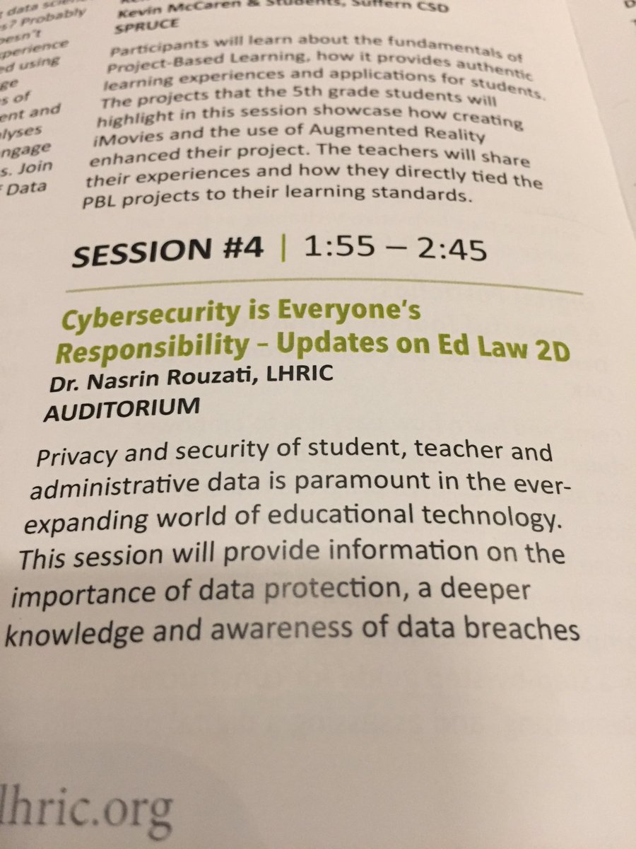 Wow!! First Ms. Nasrin helps me gain some points on #goosechase @LH_RIC #LHRICTLI then she speaks about the scary and very REAL FACT that EVERYONE is responsible cyber security! Password is NOT a password!!!